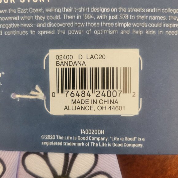 Life is Good. Dog bandana - Picture 2 of 2